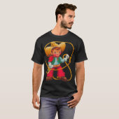 Cowboy Retro Boy Kind Niedlicher Western T-Shirt (Vorne ganz)