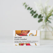 Cowboy Retro Boy Kind Niedlicher Western Visitenkarte (Stehend Vorderseite)