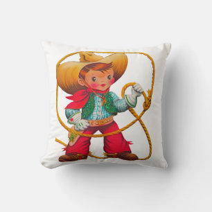 Cowboy Retro Junge Kind Süß Western Kissen
