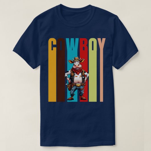 Cowboy Retro TShirt (Design vorne)