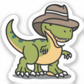 Cowboy Rex Sticker (Vorderseite)