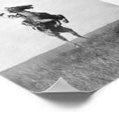 Cowboy Rides Bronco Poster (Ecke)