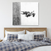 Cowboy Rides Bronco Rising auf seinen Hing Legs Leinwanddruck (Insitu (Schlafzimmer))