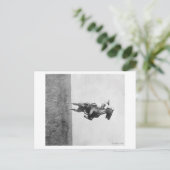 Cowboy Rides Bronco Rising auf seinen Hing Legs Postkarte (Stehend Vorderseite)