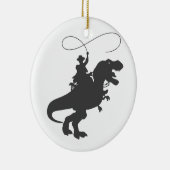 Cowboy riding dinosaur in the prehistoric wird keramik ornament (Rechts)