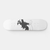 Cowboy riding dinosaur in the prehistoric wird skateboard (Horizontal)