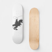 Cowboy riding dinosaur in the prehistoric wird skateboard (Vorderseite)