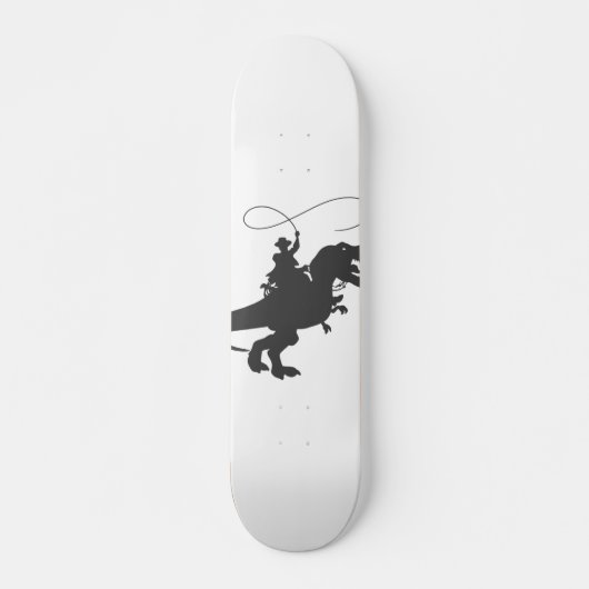 Cowboy riding dinosaur in the prehistoric wird skateboard (Vorne)