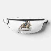 Cowboy Riding Easter Bunny Western Howdy Easter Fu Bauchtasche (Ablage )