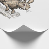 Cowboy Riding Easter Bunny Western Howdy Easter Fu Geschenkpapier (Ecke)