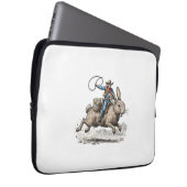 Cowboy Riding Easter Bunny Western Howdy Easter Fu Laptopschutzhülle (Vorne Rechts)