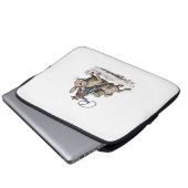 Cowboy Riding Easter Bunny Western Howdy Easter Fu Laptopschutzhülle (Vorne Knopf)