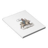 Cowboy Riding Easter Bunny Western Howdy Easter Fu Notizblock (angewinkelt)