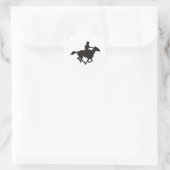 Cowboy Riding Runder Aufkleber (Tasche)