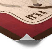 Cowboy Rocking Horse Babydusche Banner 2 Poster (Ecke)
