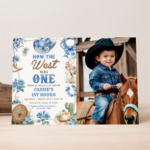 Cowboy-Rodeo 1. Geburtstag, wie der Westen Eins wa Einladung
