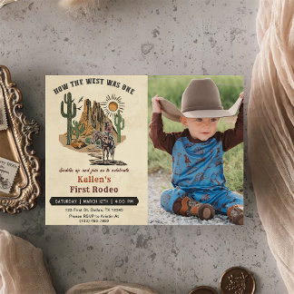 Cowboy Rodeo 1. Geburtstag Wie der Westen eins war Einladung