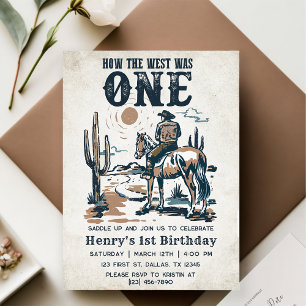 Cowboy Rodeo 1. Geburtstag Wie der Westen eins war Einladung