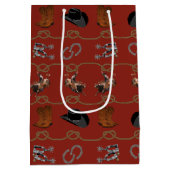 Cowboy-Rodeo-Ausrüstung  Mittlere Geschenktüte (Rückseite)