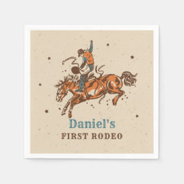 Cowboy Rodeo Cowboy Birthday Paper Napkin Serviette