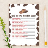 Cowboy Rodeo, der Mommy Baby Shower Game kennt Briefpapier