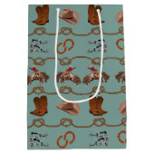 Cowboy-Rodeo-Essentials Mittlere Geschenktüte (Rückseite)