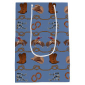 Cowboy-Rodeo-Essentials Mittlere Geschenktüte (Rückseite)