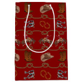 Cowboy-Rodeo Essentials Mittlere Geschenktüte (Vorderseite)