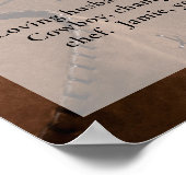 Cowboy Rodeo Feier des Lebens, Beerdigung Foto Poster (Ecke)