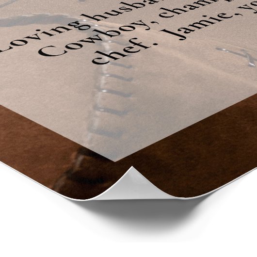 Cowboy Rodeo Feier des Lebens, Beerdigung Foto Poster (Ecke)