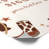 Cowboy Rodeo Geburtstag Wild West Custom Zeichen Poster (Ecke)