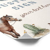 Cowboy Rodeo Geburtstag Wild West Custom Zeichen Poster (Ecke)