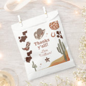 Cowboy Rodeo Geburtstag Wild West Danke Geschenktütchen (Ausgeschnitten)