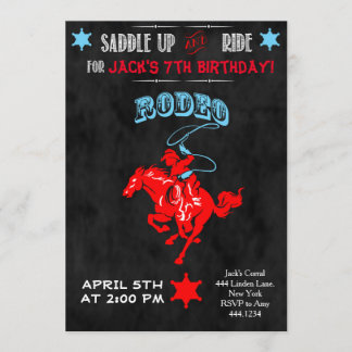 Cowboy Rodeo Geburtstagsparty Einladungen
