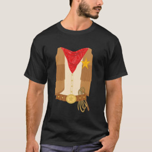 Cowboy Rodeo Halloween Faules Kostüm Cowboy Cowgir T-Shirt