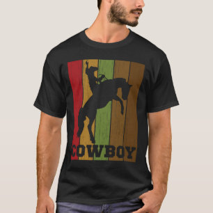 Cowboy Rodeo Horse Retro Western Cowboy Horseck Ri T-Shirt
