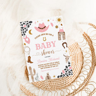 Cowboy-Rodeo-Jungen-Baby-Party-Einladung Einladung