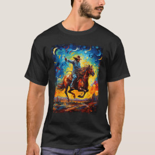 Cowboy-Rodeo-Kuh-Pferd-Yeehaw-Novelty-Vintage-Retr T-Shirt