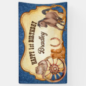 Cowboy Rodeo Pferde Reittier Wild West Party Banner (Vertikal)