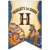 Cowboy Rodeo Pferde Reittier Wild West Party Wimpelkette (Zweite Fahne)