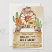 Cowboy Rodeo Pferde Western Geburtstag Einladung (Vorderseite)