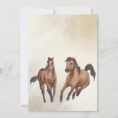 Cowboy Rodeo Pferde Western Geburtstag Einladung (Rückseite)