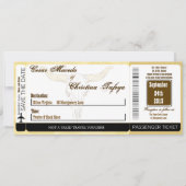 Cowboy Rodeo Stee Boarding Pass Einladung Hochzeit (Vorderseite)