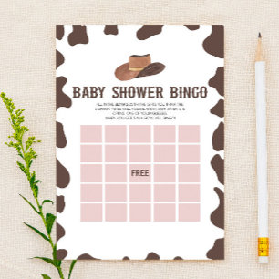Cowboy Rodeo Western Bingo Baby Showspiel Briefpapier