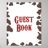 Cowboy Rodeo Western Gästebuch Party Signatur (Vorne)