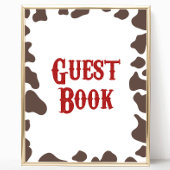 Cowboy Rodeo Western Gästebuch Party Signatur