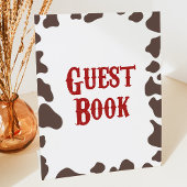 Cowboy Rodeo Western Gästebuch Sockelschild