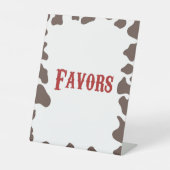 Cowboy Rodeo Western Gastgeschenke Table Sockelschild (Vorderseite)