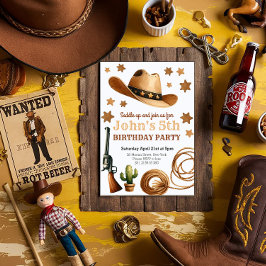 Cowboy Rodeo Western Geburtstag Einladung