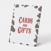 Cowboy Rodeo Western Karten und Geschenke Party Sockelschild (Vorderseite)